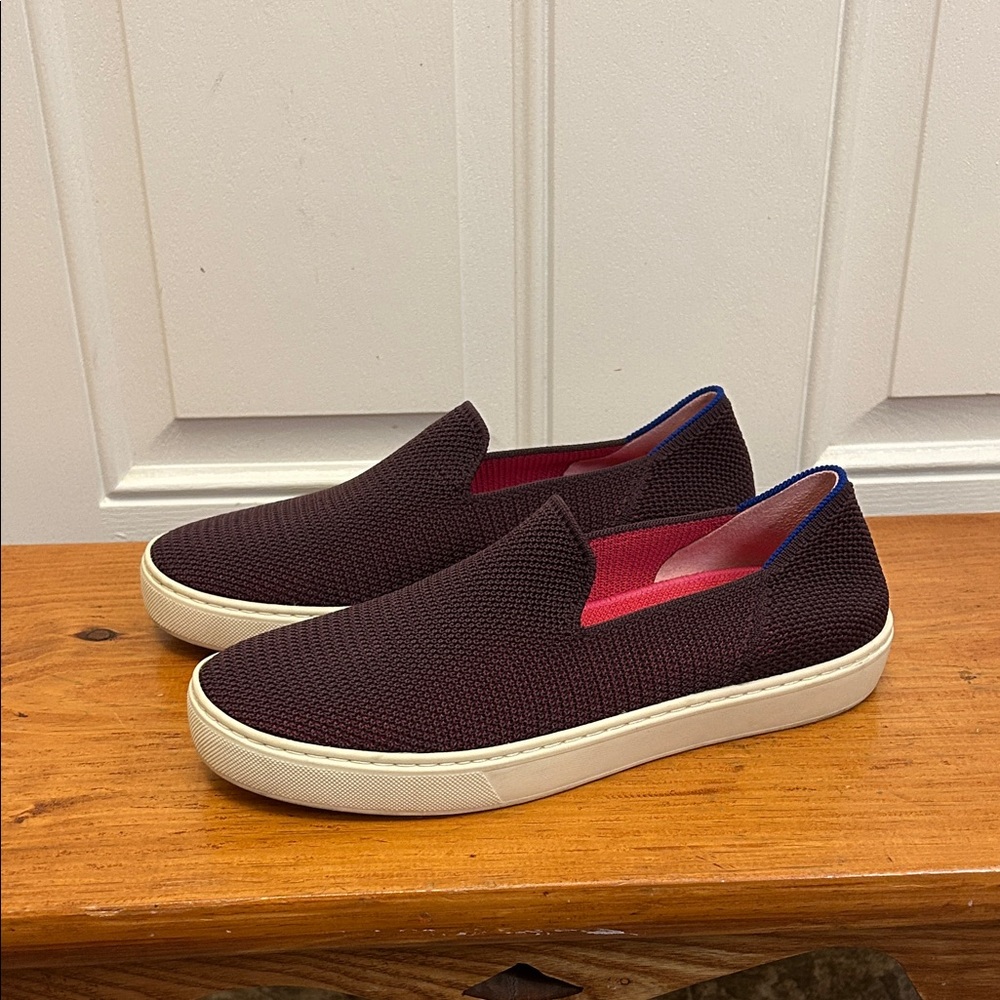 Rothy’s Plum Purple Slip-On Washable Sneakers Size 8